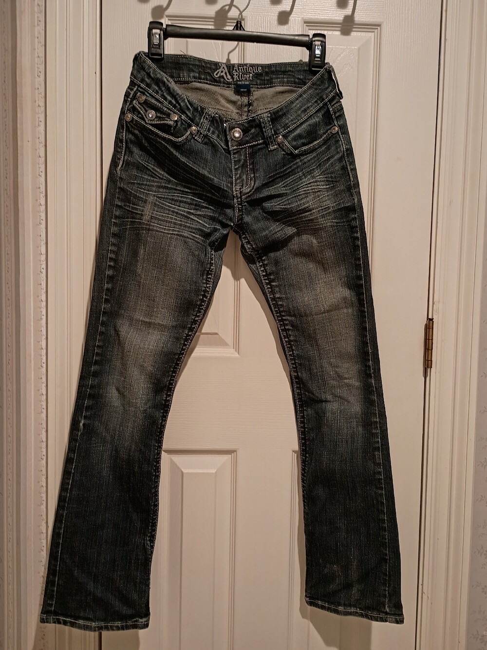 Antique Rivet Dark Blue Bootcut Jeans